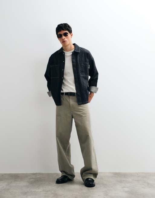 Jack & Jones Overshirt mit doppelter Tasche in Raw-Waschung, 4 von 5