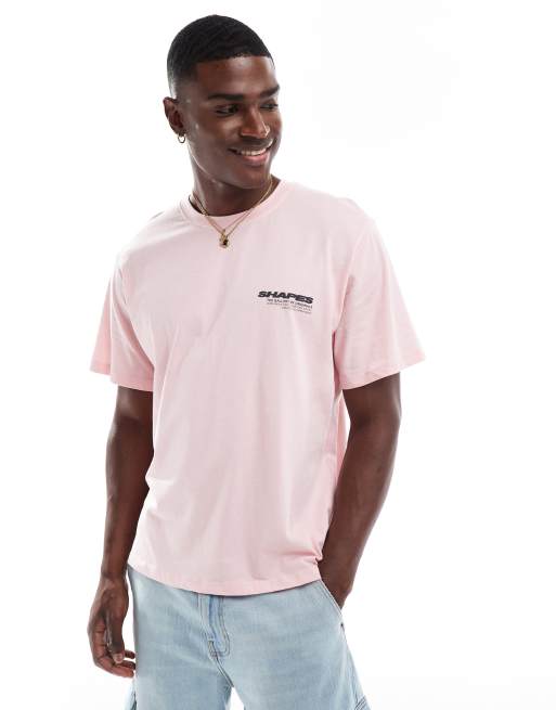 Jack & Jones oversize back print T-shirt with graphic print in pink, 4 of 4