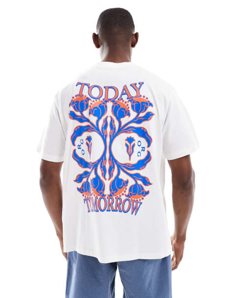 Jack & Jones oversize back print t-shirt with today tomorrow print - view 1