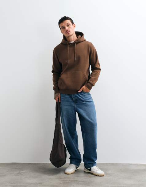 Jack & Jones oversize bluza z kapturem w kolorze brązowym - view 1