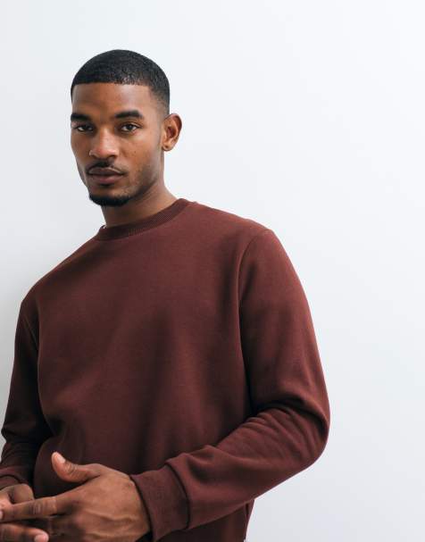 Jack & Jones oversize bluza z okrągłym dekoltem w brązowym kolorze - view 1