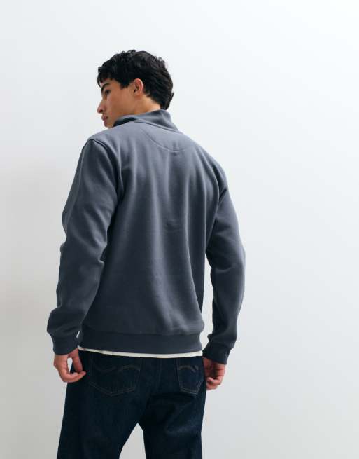 Jack & Jones oversize bluza z zamkiem 1/4 w kolorze slate grey, 3 z 5