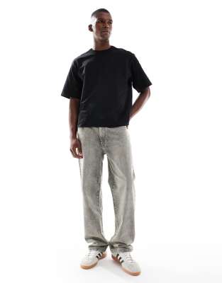 Jack & Jones Oversize Cropped T-shirt In Black