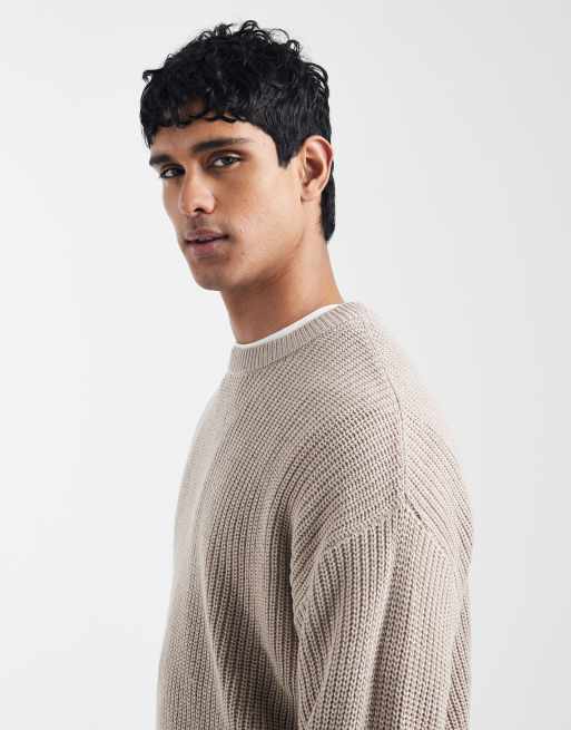 Jack & Jones oversize jumper in beige, 4 of 5