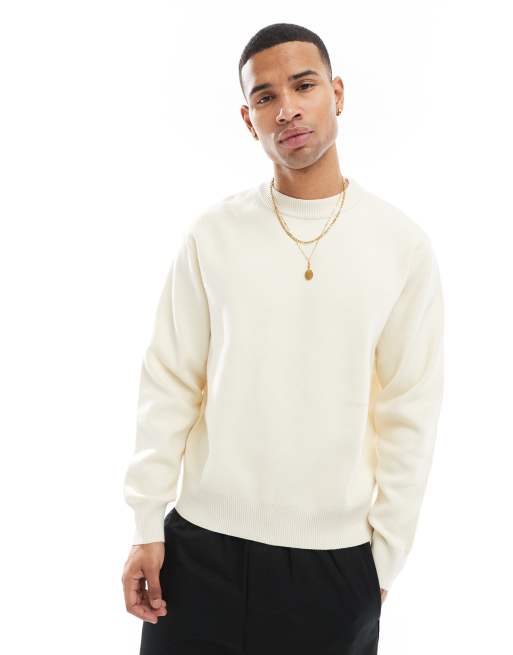 Cream oversized jumper best sale