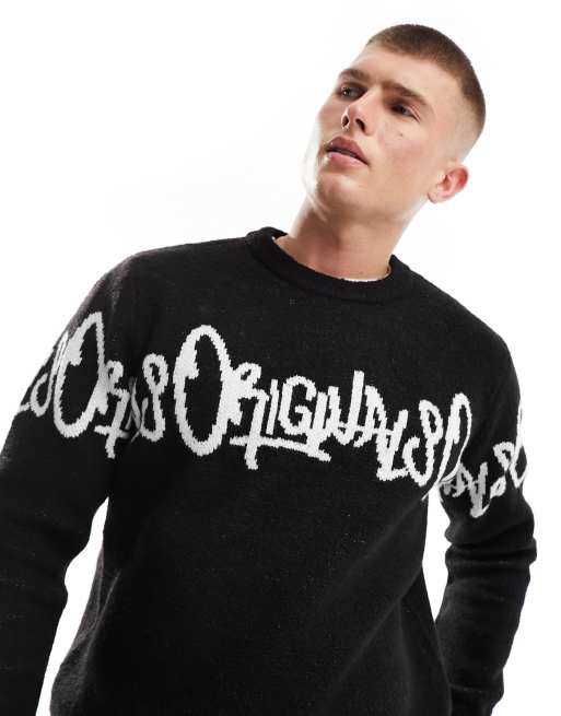 Black shop logo jumper