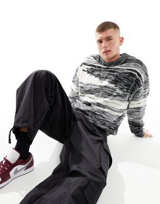 Jack & Jones oversize jumper with two tone in black and white