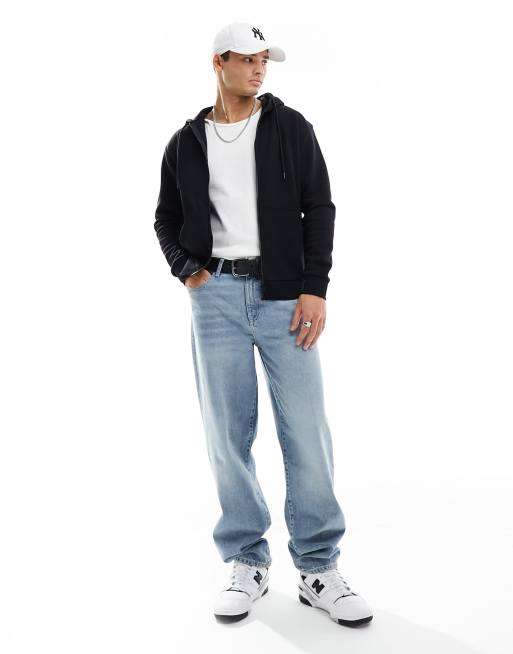 Jack & Jones – Oversize-Kapuzenjacke in Schwarz, 2 von 4