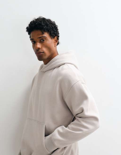 Jack & Jones Oversize-Kapuzenpullover in gewaschenem Cremeweiß, 2 von 5