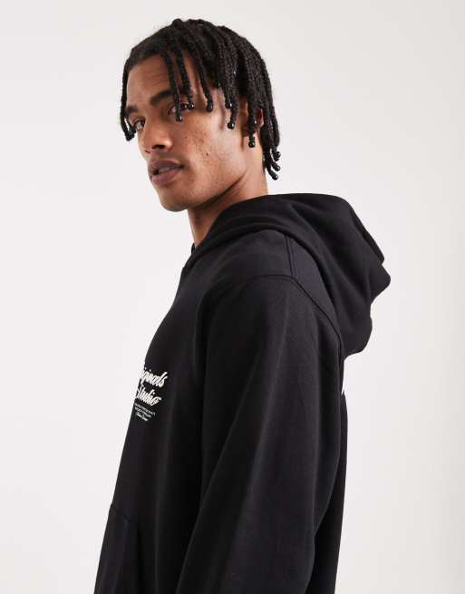 Jack & Jones – Oversize-Kapuzenpullover in Schwarz mit „Originals“-Print auf dem Rücken, 4 von 5