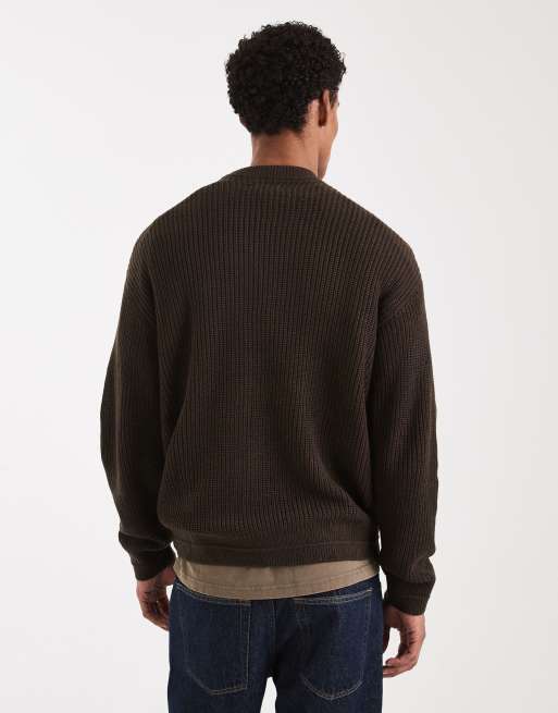 Jack & Jones – Oversize-Pullover in Braun, 3 von 5