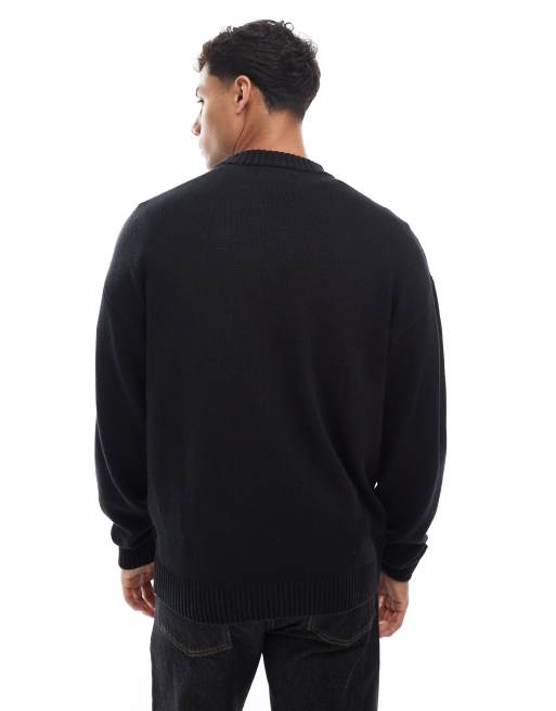 Jack & Jones – Oversize-Pullover in Schwarz, 5 von 5