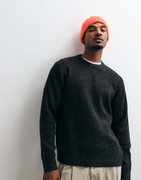 Jack & Jones Oversize-Pullover mit flauschiger Struktur in Schwarz - view 1