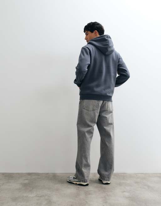 Jack & Jones oversize rozpinana bluza z kapturem w kolorze łupkowym, 5 z 5