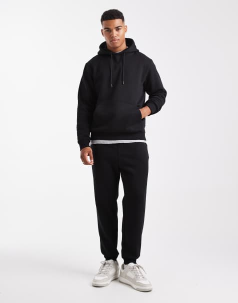 Jack & Jones – Oversize-Set aus Kapuzenpullover und Jogginghose in Schwarz - view 1