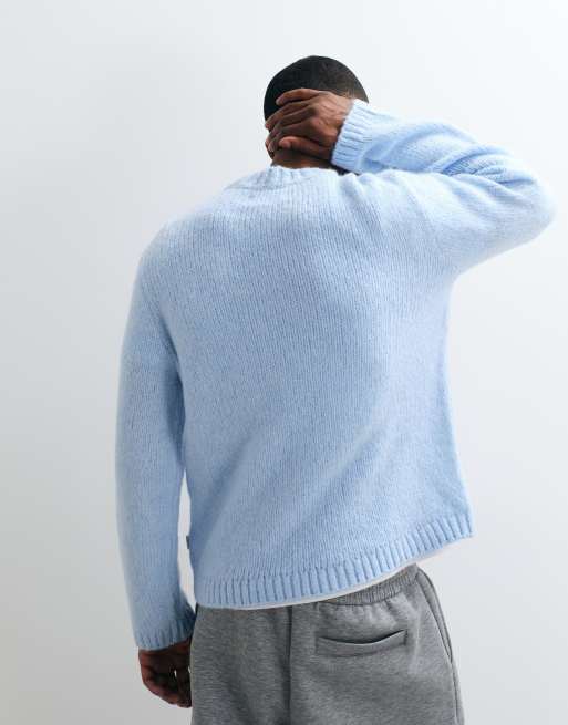 Jack & Jones Oversize-Strickpullover in Hellblau, 4 von 5