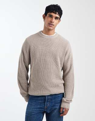 Jack & Jones Oversize Sweater In Gray