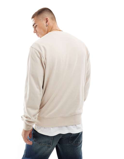 Jack & Jones – Oversize-Sweatshirt in Beige mit Rundhalsausschnitt, 4 von 4