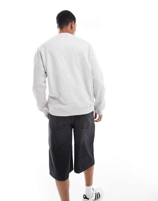 Jack & Jones – Oversize-Sweatshirt in Grau meliert mit Logostickerei, 4 von 4