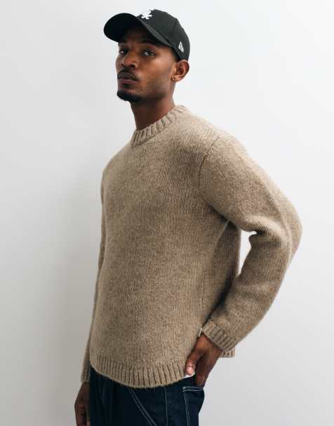 Jack & Jones oversize sweter dzianinowy w beżowym kolorze - view 1