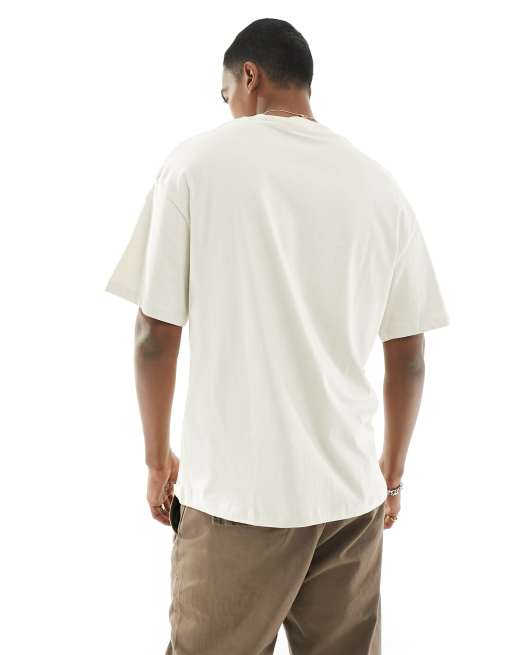 Jack & Jones oversize t-shirt in beige
