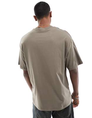 Jack & Jones Oversize T-shirt In Brown