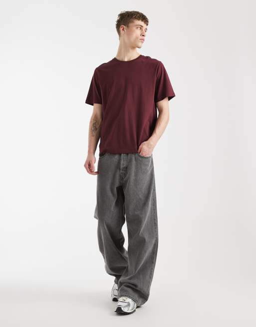 Jack & Jones oversize t-shirt in burgundy, 2 of 5