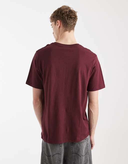 Jack & Jones oversize t-shirt in burgundy, 3 of 5