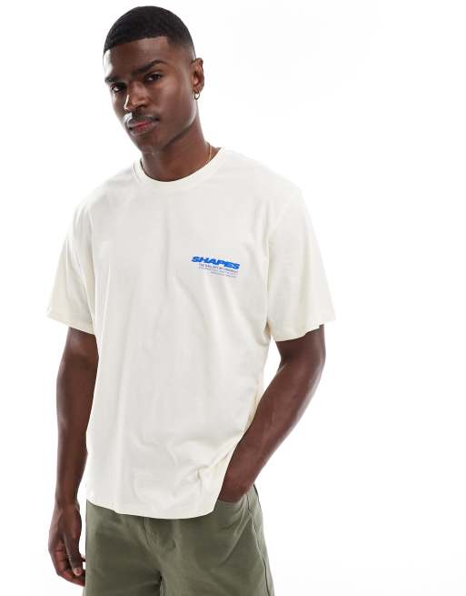 Jack & Jones – Oversize-T-Shirt in Ecru mit Grafikprint am Rücken, 2 von 4