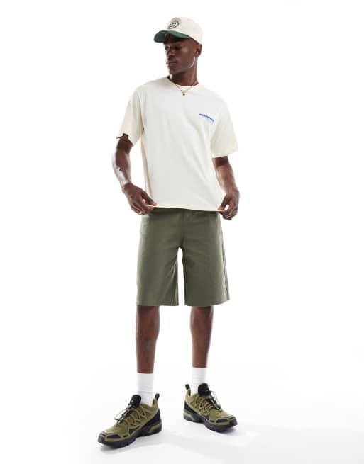 Jack & Jones – Oversize-T-Shirt in Ecru mit Grafikprint am Rücken, 4 von 4
