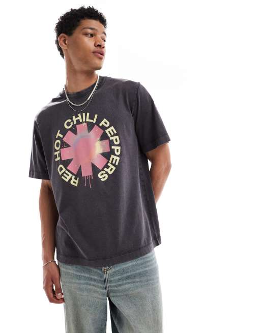 Jack & Jones – Oversize-T-Shirt in Grau mit „Red Hot Chili Pepper“-Print auf der Vorderseite, 2 von 4