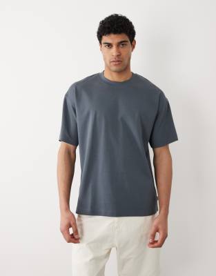 Oversize-T-Shirt in Schieferblau Blau XXL
