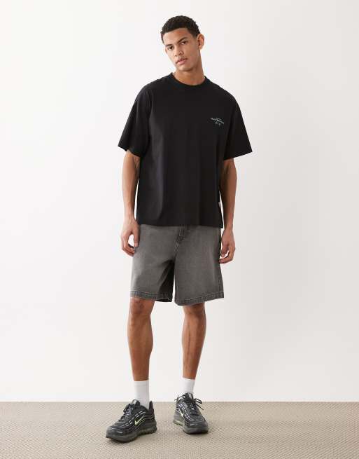 Jack & Jones – Oversize-T-Shirt in Schwarz mit Italien-Rückenprint, 2 von 5