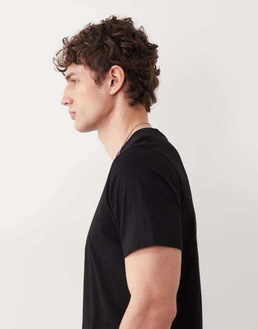 Jack & Jones – Oversize-T-Shirt in Schwarz mit Logo auf der Vorderseite, 3 von 5