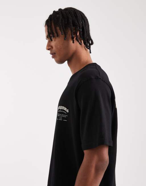 Jack & Jones – Oversize-T-Shirt in Schwarz mit „Originals“-Print, 4 von 5