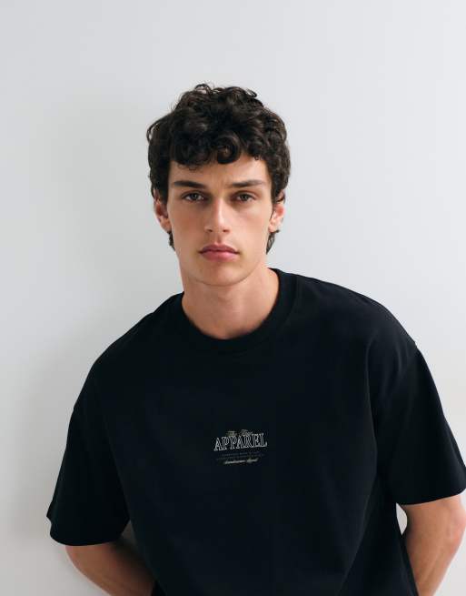 Jack & Jones – Oversize-T-Shirt in Schwarz mit Schriftzug am Rücken, 2 von 5