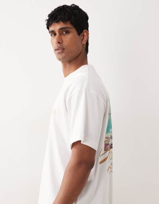 Jack & Jones – Oversize-T-Shirt in Weiß mit Landschaftsprint auf dem Rücken, 4 von 5