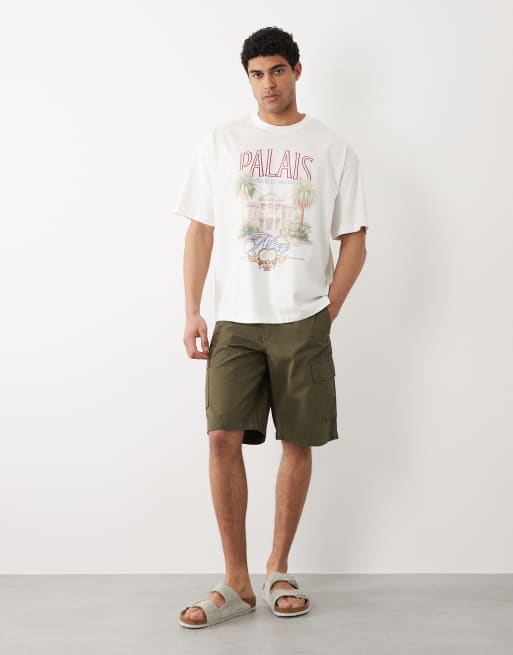 Jack & Jones – Oversize-T-Shirt in Weiß mit Landschaftsprint auf der Brust&nbsp;, 2 von 5