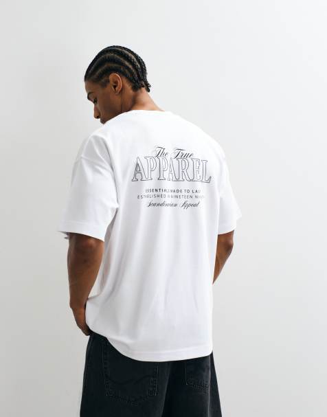 Jack & Jones – Oversize-T-Shirt in Weiß mit Schriftzug am Rücken - view 1