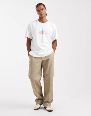 Jack & Jones Oversize T-shirt With Hotel Back Print In White