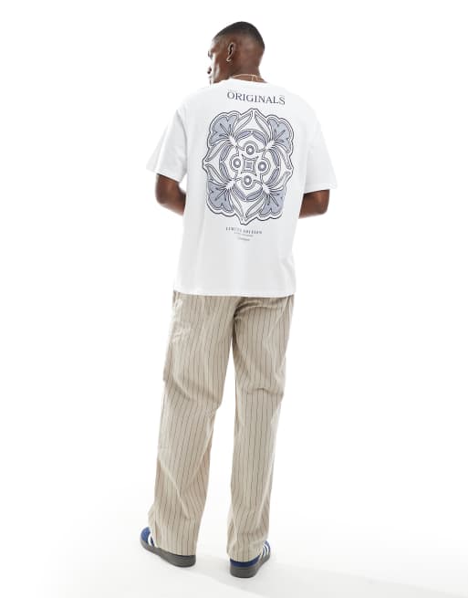 【DISCERNMENT】DISCERNENTs 4season Oversized Cotton Shirt White Oversized Yellowstone License T-Shirt | boohooMAN USA