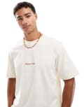 [Jack & Jones] Jack & Jones oversize t-shirt with originals embroidery in cream-White L Antique White