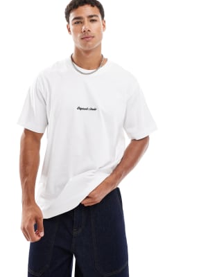 oversize t-shirt with originals embroidery in white