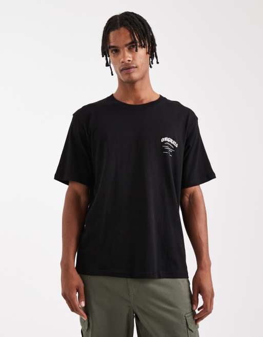 A&Tページ Jack & Jones oversize T-shirt with originals print in black