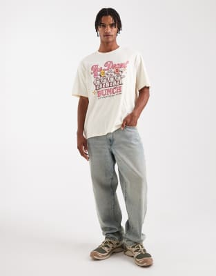 Jack & Jones Oversize T-shirt With Teddy Print In Gray