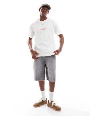 Jack & Jones oversize T-shirt with waikiki backprint in white