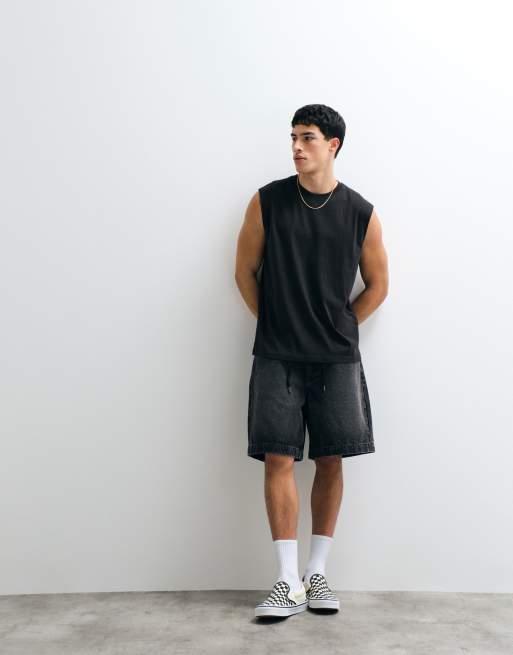 Jack & Jones – Oversize-Trägertop in Schwarz mit kastigem Schnitt, 4 von 9