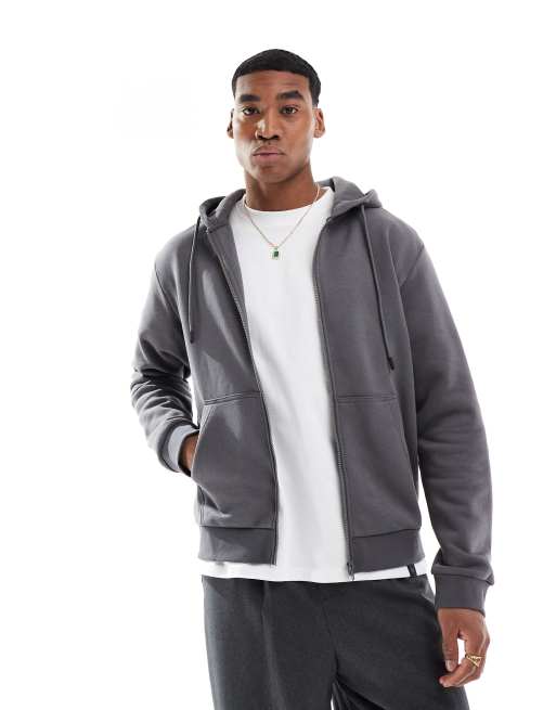 Jack & Jones oversize zip hoodie in gray, 3 of 4
