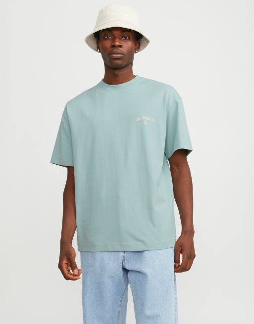 Jack & Jones oversized atelier back print T-shirt in mint, 2 of 4