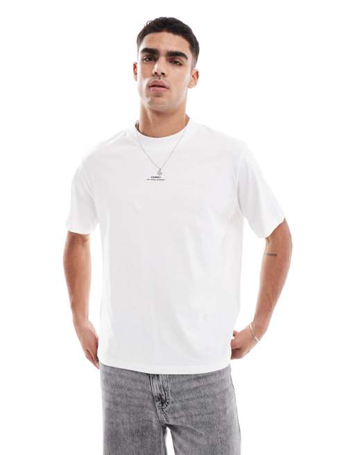 Jack & Jones oversized back print t-shirt in white, 2 of 4